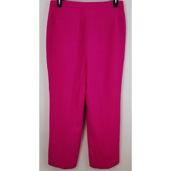 BAR III Women’s Pink High Rise Wide Leg Pants Size 14 Business Office Classic - Picture 4 of 6